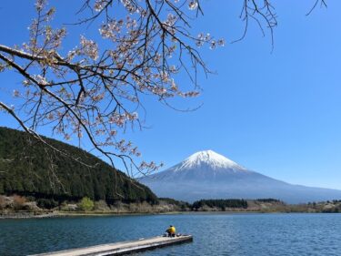 【田貫湖（たぬきこ）】　ダイヤモンド富士が見れることで有名！　キャンプ、レンタサイクリング、ヘラブナ釣りも楽しめます！